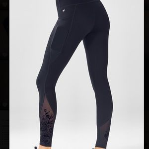 Fabletics Mid-Rise Mesh Powerhold Leggings